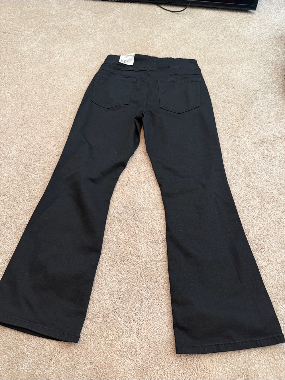 We The Free Black Flared Wide-Leg Jeans with Subtle Seam - Picture 3 of 4